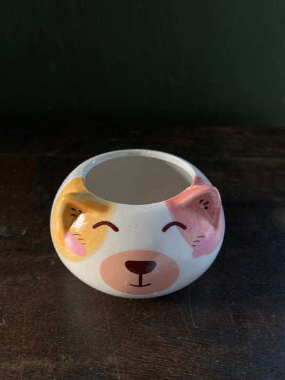 Bear ceramic planter