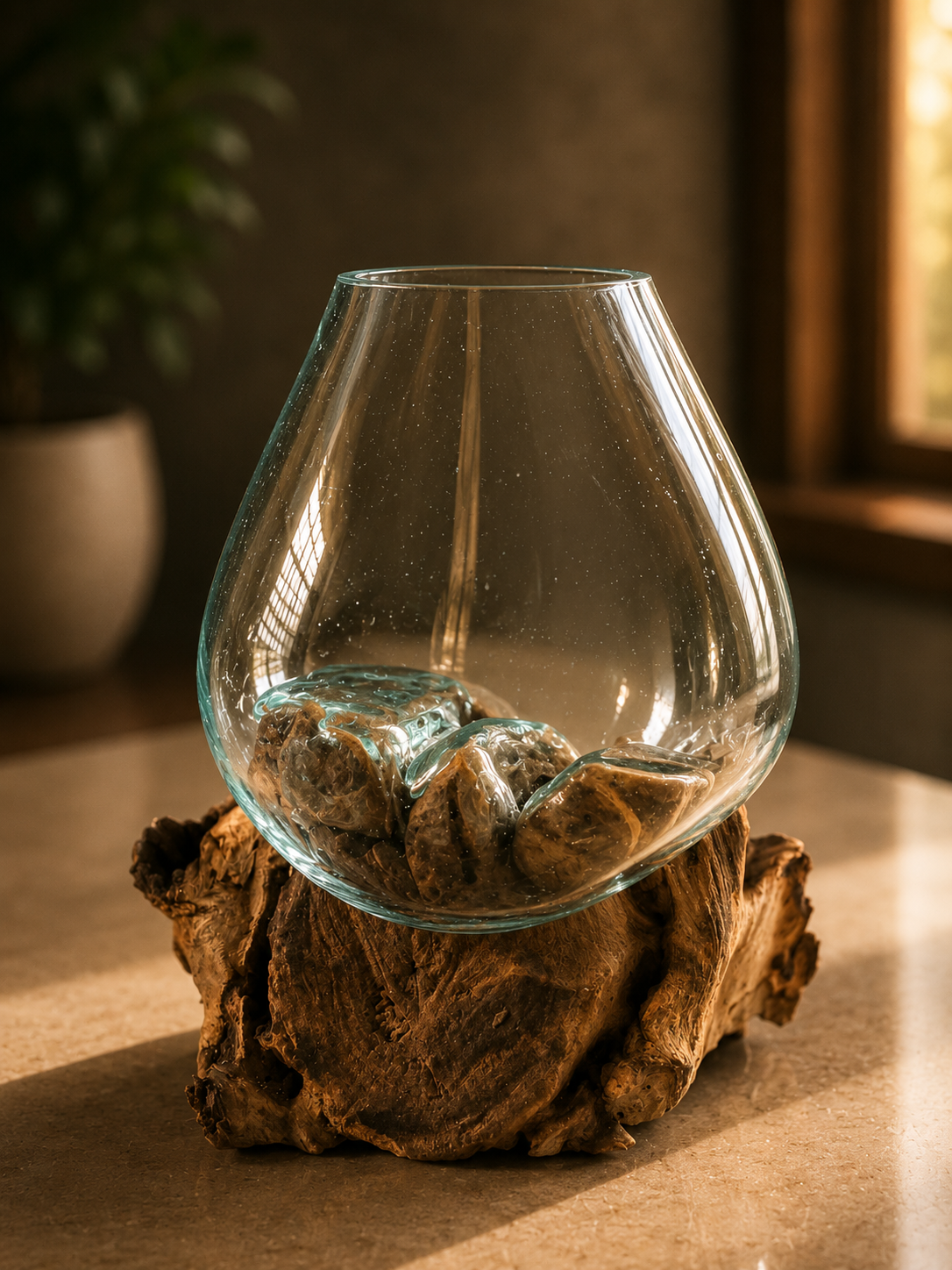 Wavecrest Molten Glass on Driftwood-Model 16