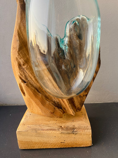 Molten Glass on teak Driftwood(rare limited edition)