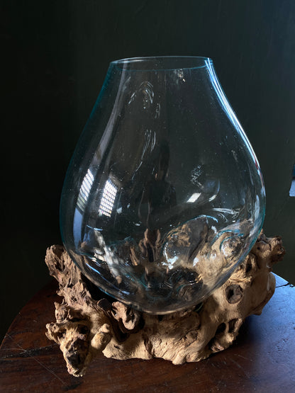 Wavecrest Molten Glass on Driftwood-Model 1