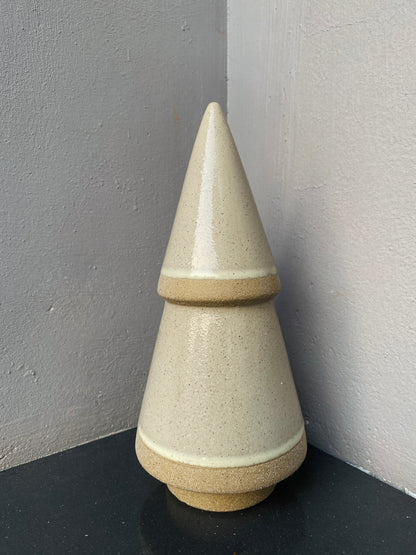 Grey Ceramic Tree Miniature showpiece Figurine Festive Tabletop Decor Holiday Home Decoration Tabletop Display Christmas Decor Gifts