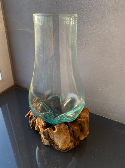 Molten Glass on teak Driftwood(rare limited edition)