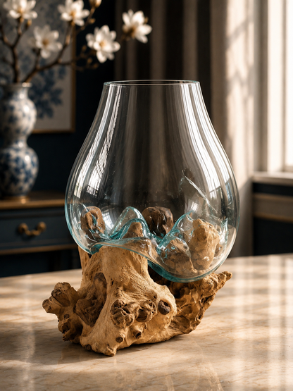Wavecrest Molten Glass on Driftwood-Model 7