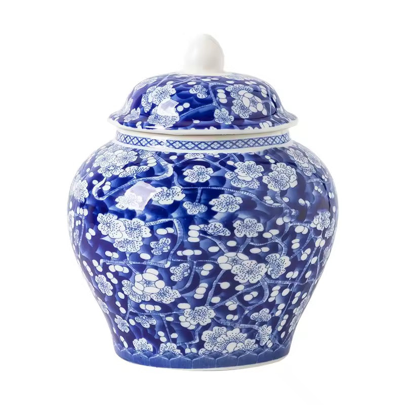 Blue&white Chinese Porcelain Tea kitchen floral Jars With Lids –  Ceramic Tea Storage Canisters Airtight Container for Loose Tea, Sugar, Herbs