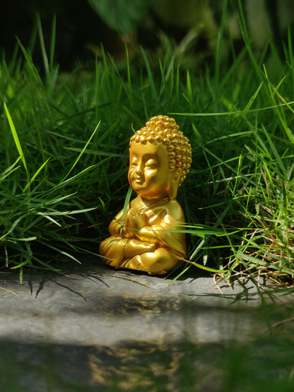 Set of 4 buddha polystone miniatures