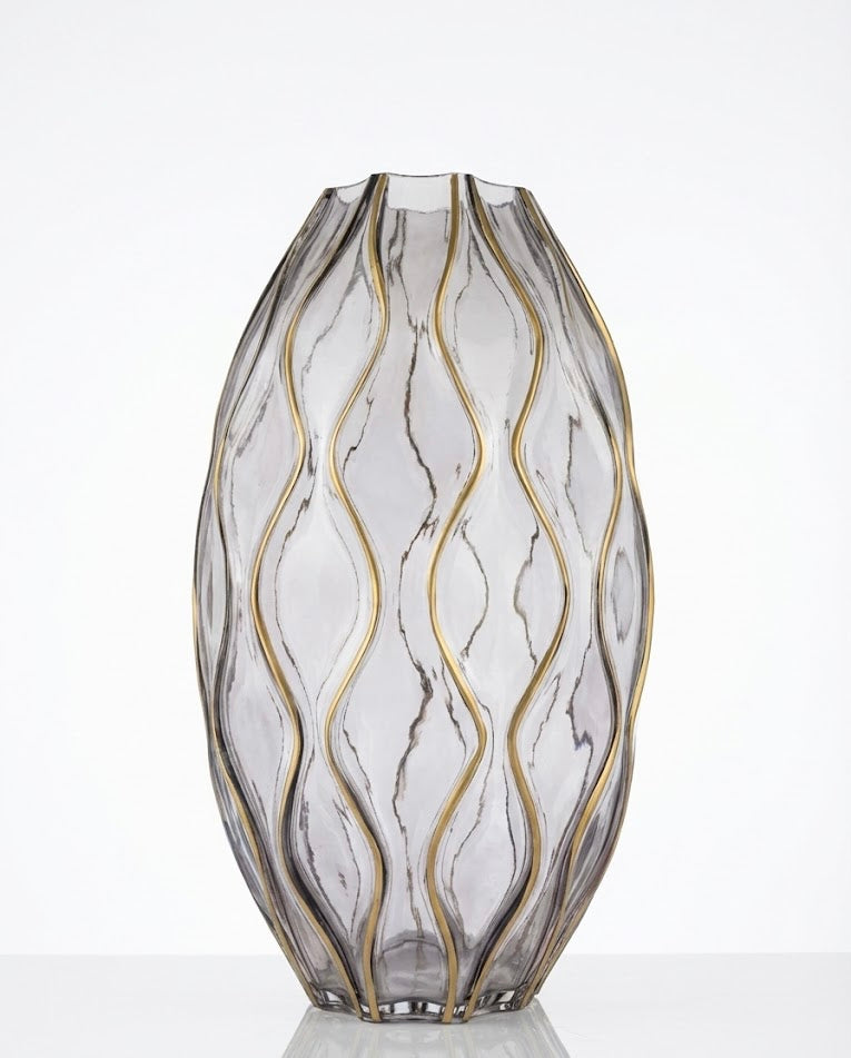 Premium Imported Designer Glass Vase showpiece– Limited Edition