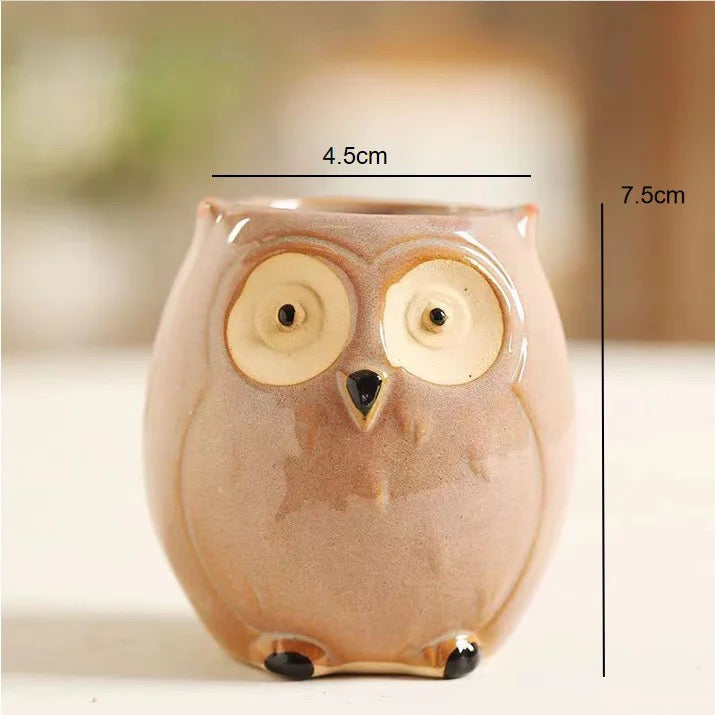 Owl ceramic planter