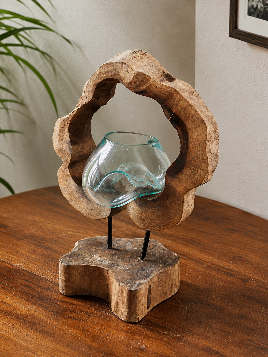 Molten Glass on teak Driftwood-Archflow