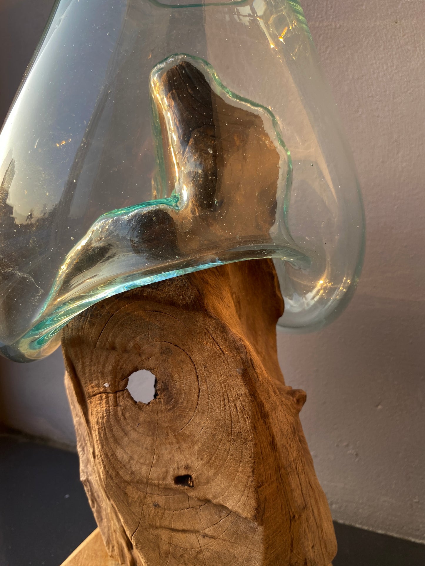 Molten Glass on teak Driftwood(rare limited edition)