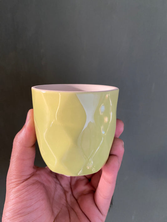 Green ceramic planter