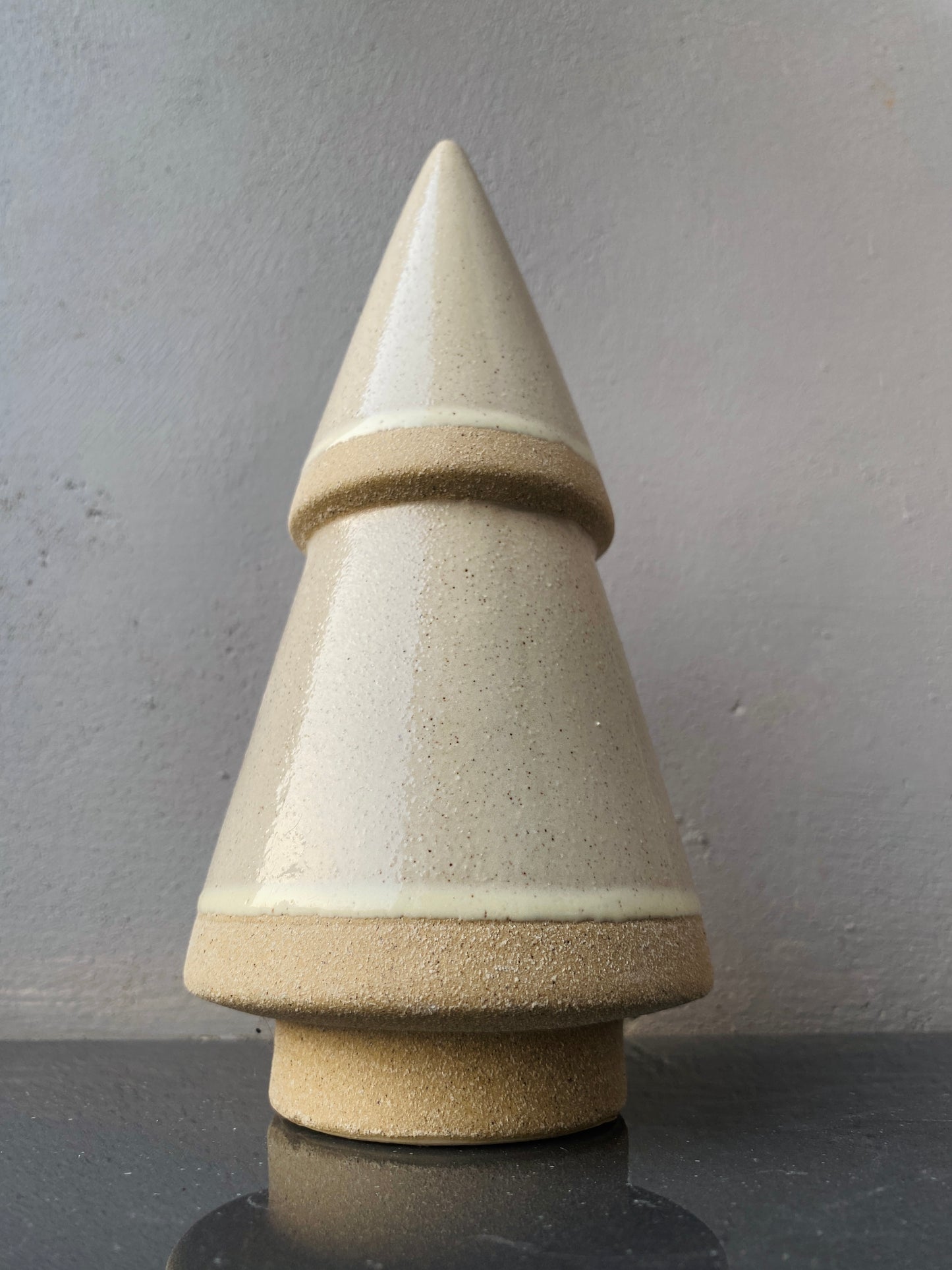 Grey Ceramic Tree Miniature showpiece Figurine Festive Tabletop Decor Holiday Home Decoration Tabletop Display Christmas Decor Gifts