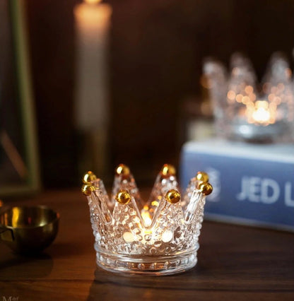 Crown shaped tea light candle holder👑