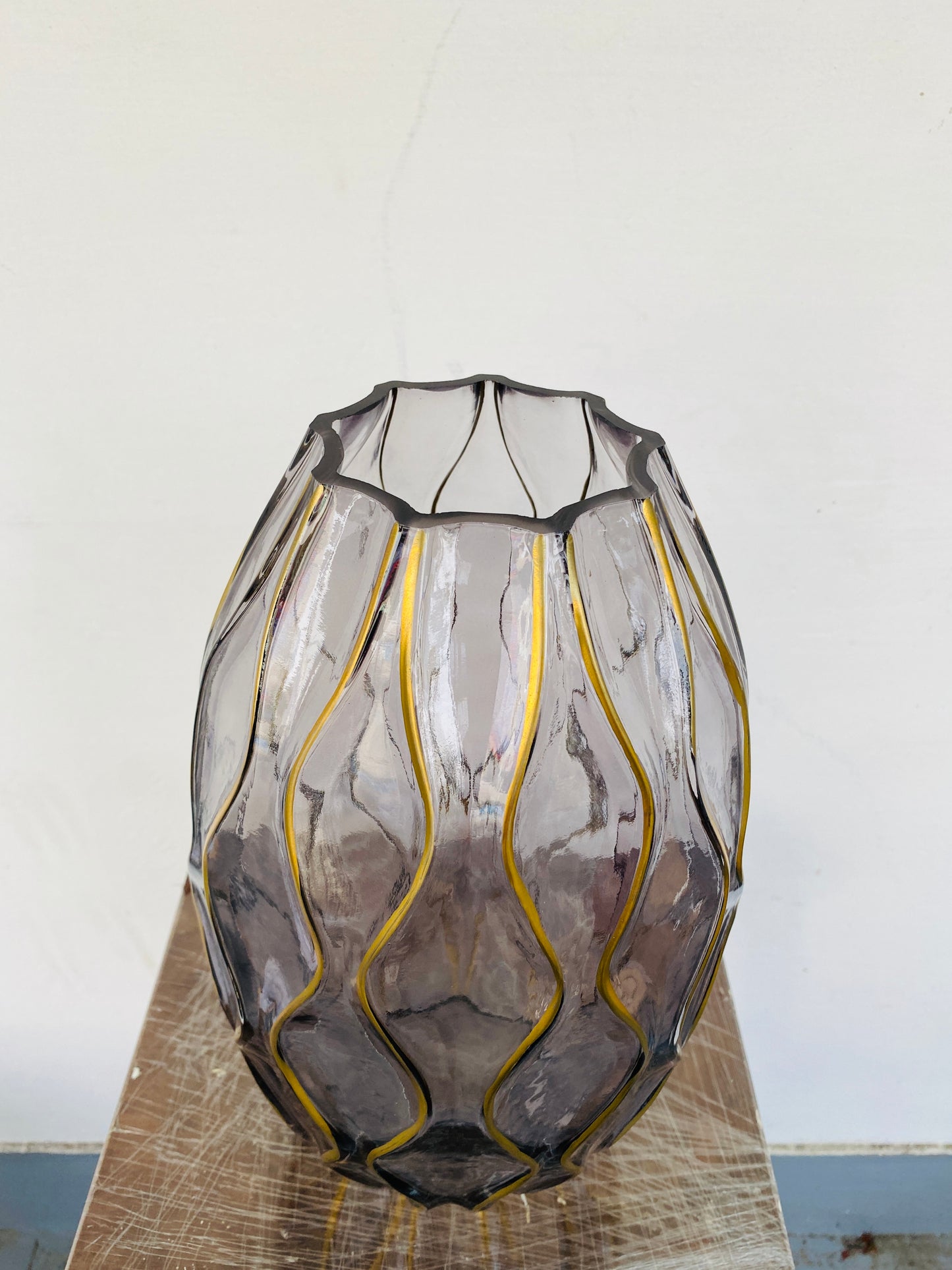 Premium Imported Designer Glass Vase showpiece– Limited Edition