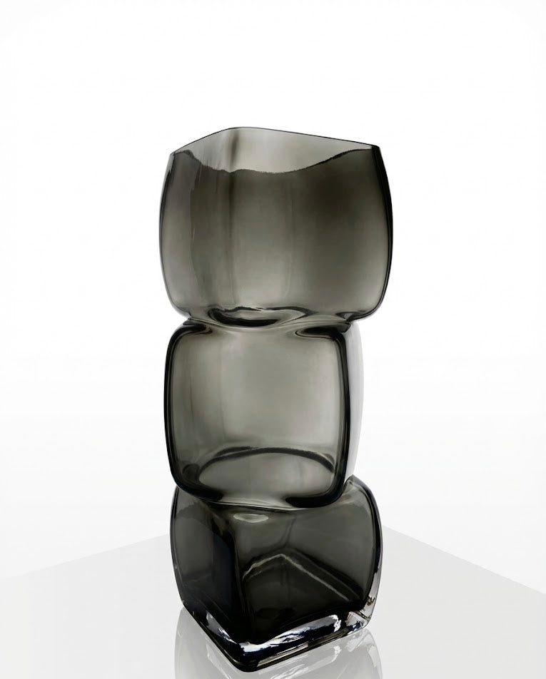 Premium Imported Designer black Glass Vase showpiece– Limited Edition
