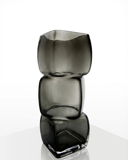 Premium Imported Designer black Glass Vase showpiece– Limited Edition
