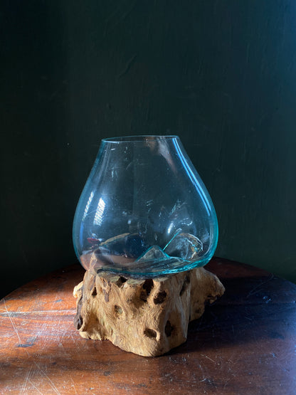 Wavecrest Molten Glass on Driftwood-Model 4