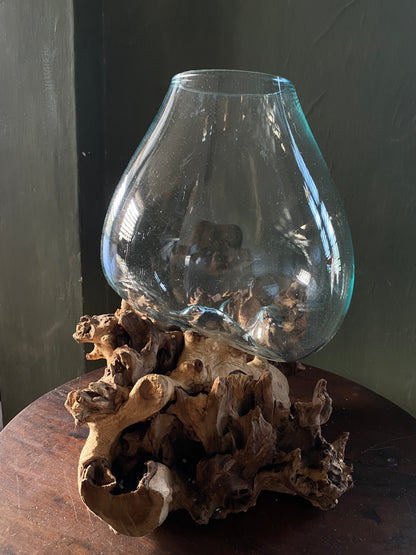 Wavecrest Molten Glass on Driftwood-Model 1