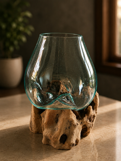 Wavecrest Molten Glass on Driftwood-Model 13