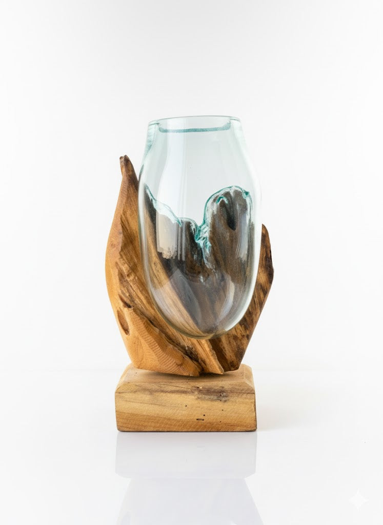Molten Glass on teak Driftwood(rare limited edition)