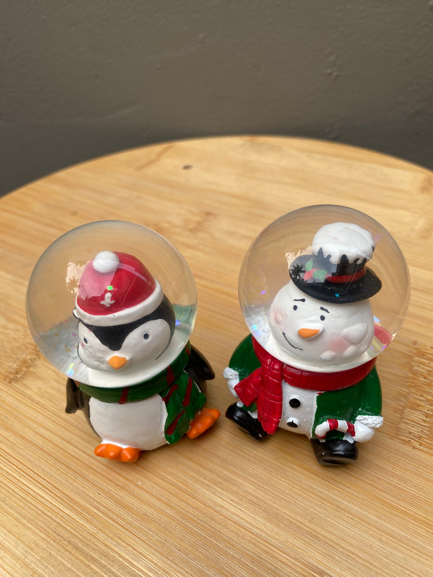 Penguin and Snowman Snow Globe Combo - Perfect Christmas Decor & Gifting Set