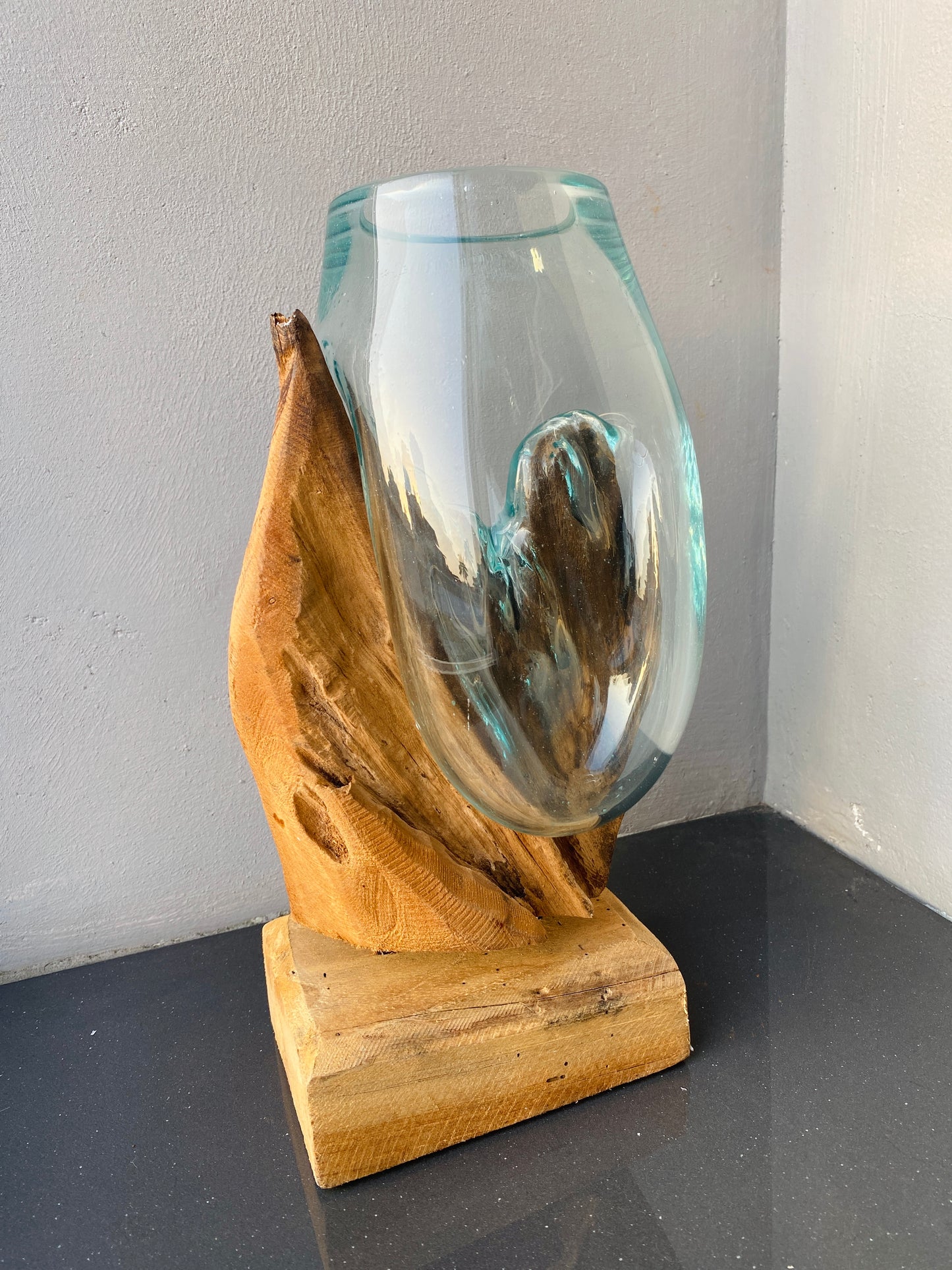 Molten Glass on teak Driftwood(rare limited edition)