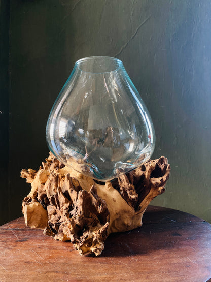 Wavecrest Molten Glass on Driftwood-Model 1
