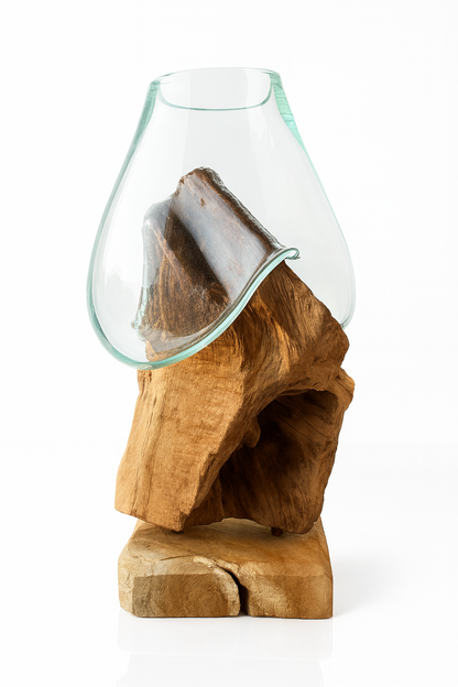 Molten Glass on teak Driftwood(rare limited edition)