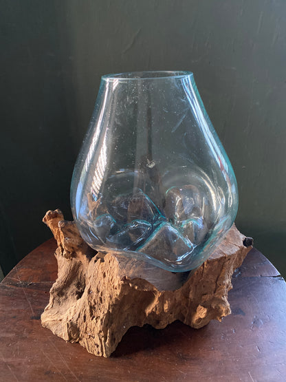 Wavecrest Molten Glass on Driftwood-Model 2