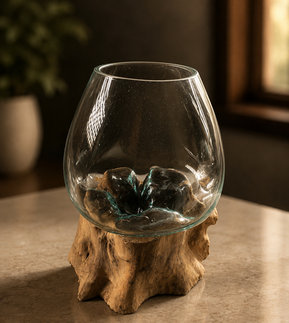 Wavecrest Molten Glass on Driftwood-Model 10