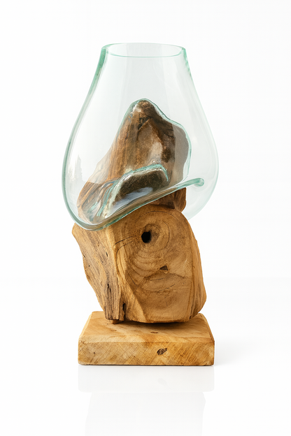 Molten Glass on teak Driftwood(rare limited edition)