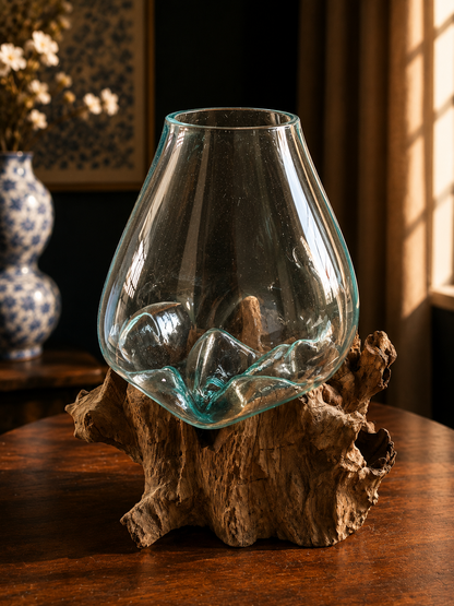 Wavecrest Molten Glass on Driftwood-Model 2