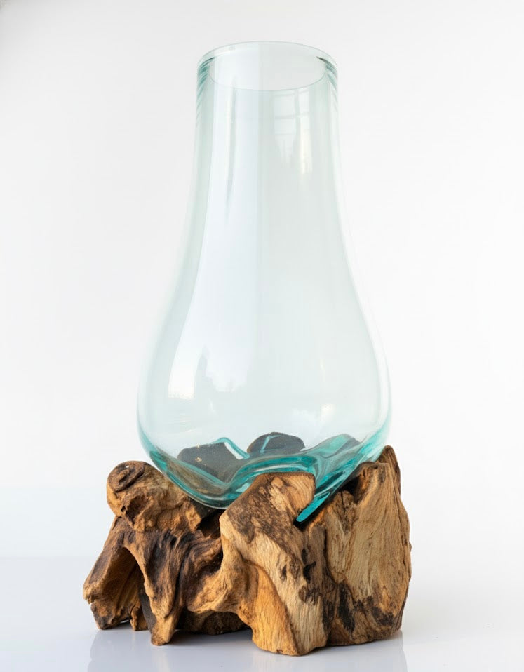 Molten Glass on teak Driftwood(rare limited edition)
