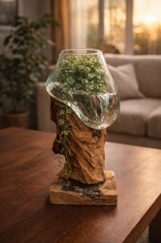 Molten Glass on teak Driftwood(rare limited edition)