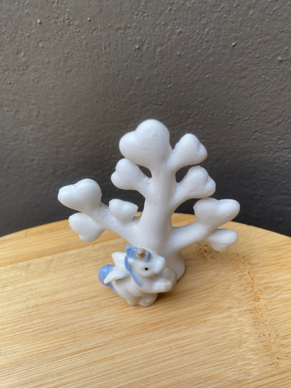 Charming Ceramic Unicorn Figurine with Tree Design