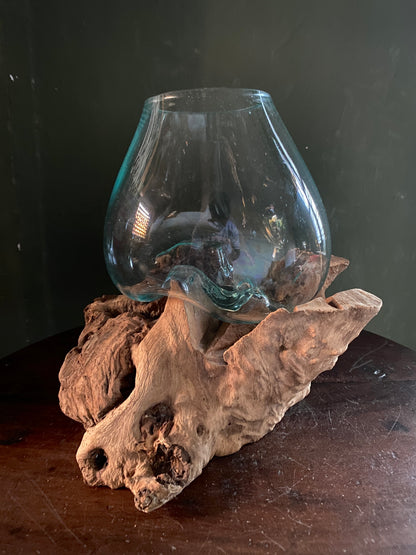 Wavecrest Molten Glass on Driftwood-Model 15