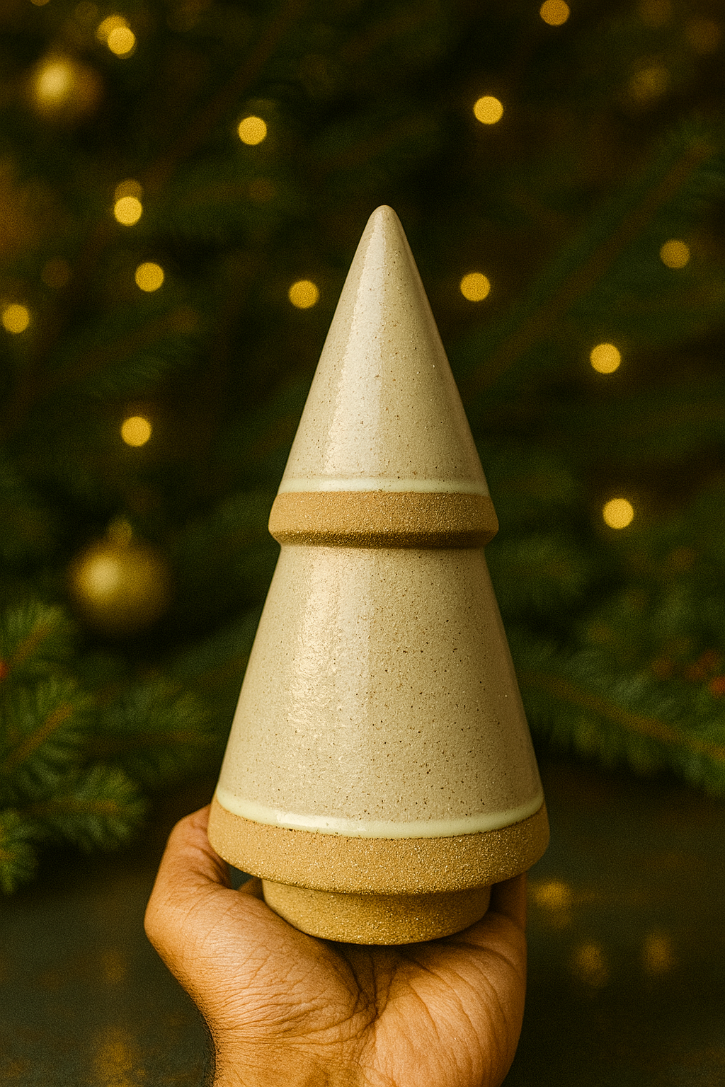 Grey Ceramic Tree Miniature showpiece Figurine Festive Tabletop Decor Holiday Home Decoration Tabletop Display Christmas Decor Gifts