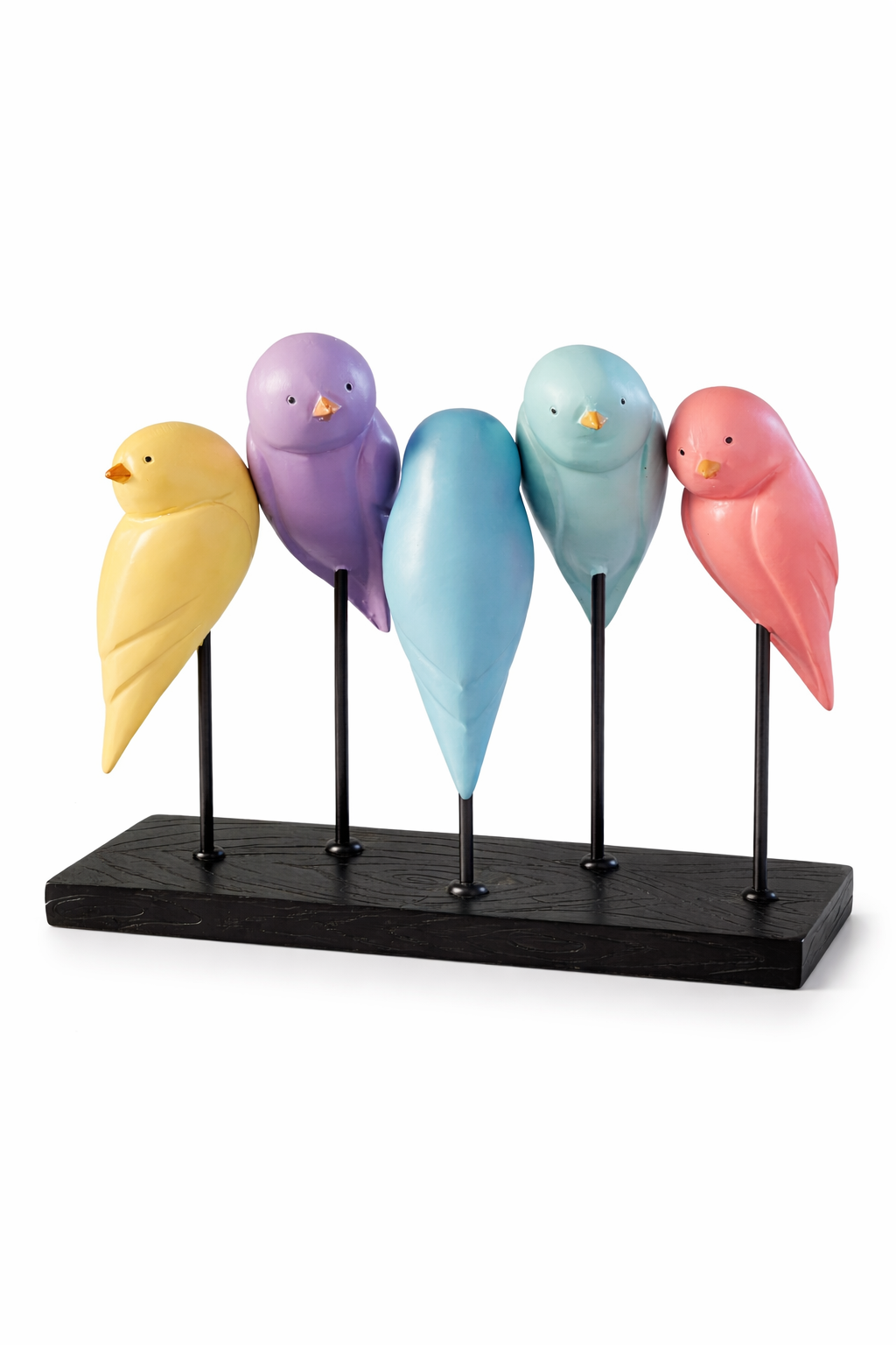 Wooden Bird Showpiece Modern Minimalist Home Decor Tabletop Decorative Figurin Pastel Sculpture Accent