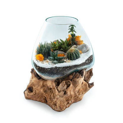 Molten Glass on teak Driftwood-Wavecrest