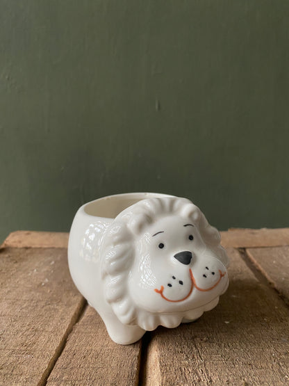 Dog ceramic planter