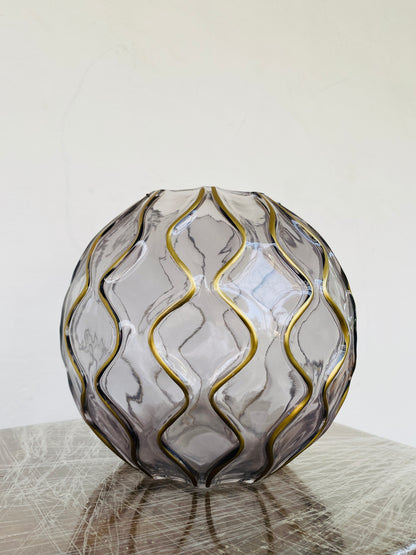 Premium Imported Designer lavender Glass Vase showpiece– Limited Edition