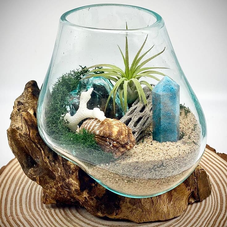 Wavecrest medium size Molten Glass on teak Driftwood(Pre-order)