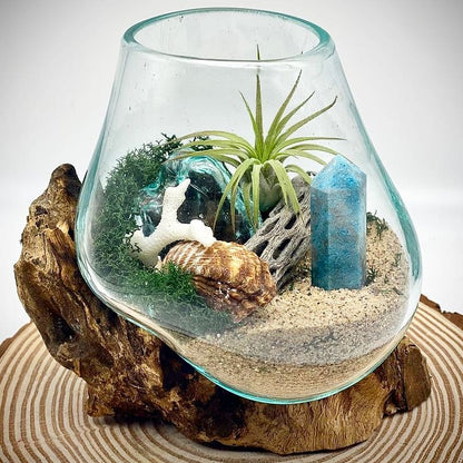 Wavecrest medium size Molten Glass on teak Driftwood(Pre-order)