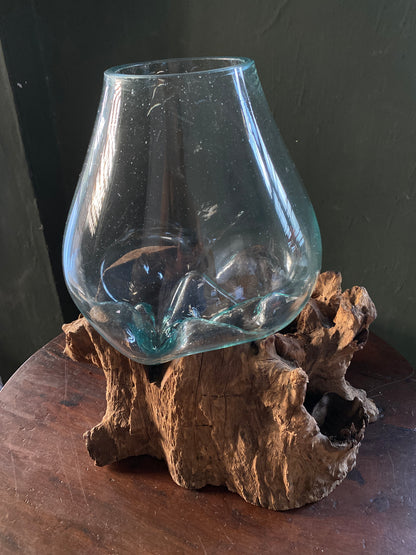 Wavecrest Molten Glass on Driftwood-Model 2