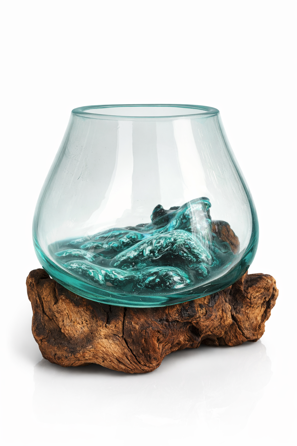 Molten Glass on teak Driftwood-Wavecrest