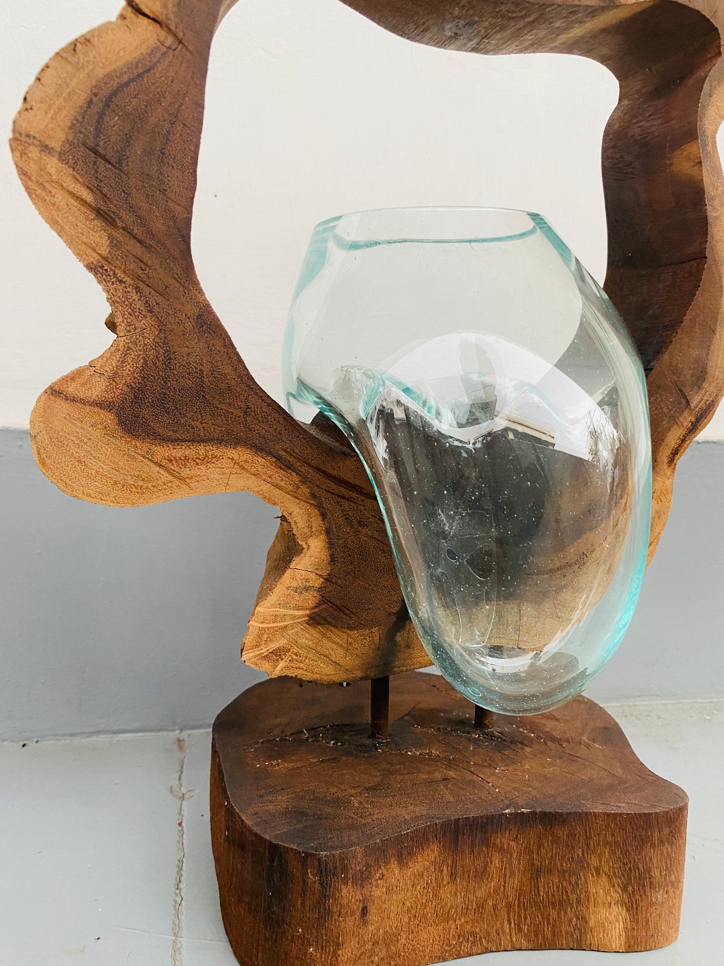 Molten Glass on teak Driftwood-Archflow(medium)