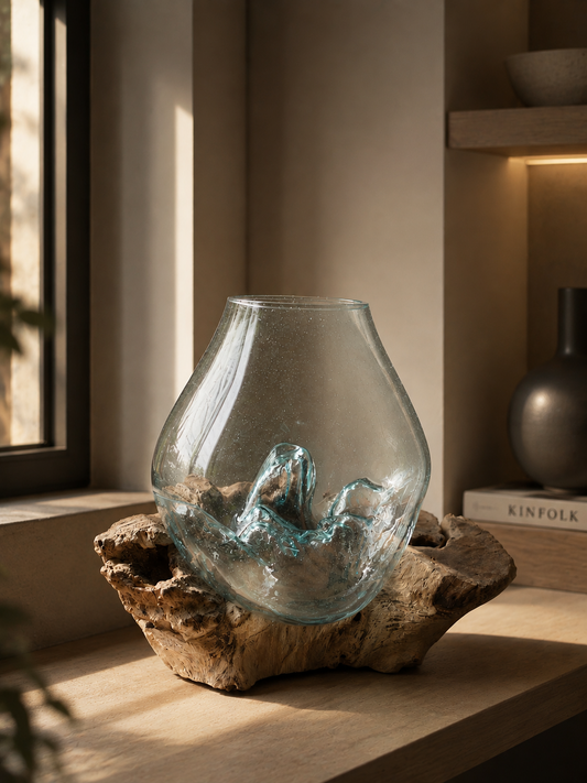 Wavecrest Molten Glass on Driftwood-Model 9
