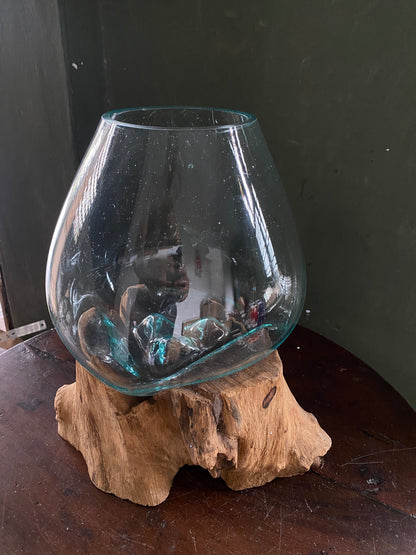 Wavecrest Molten Glass on Driftwood-Model 12