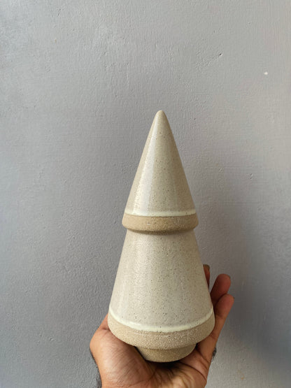 Grey Ceramic Tree Miniature showpiece Figurine Festive Tabletop Decor Holiday Home Decoration Tabletop Display Christmas Decor Gifts