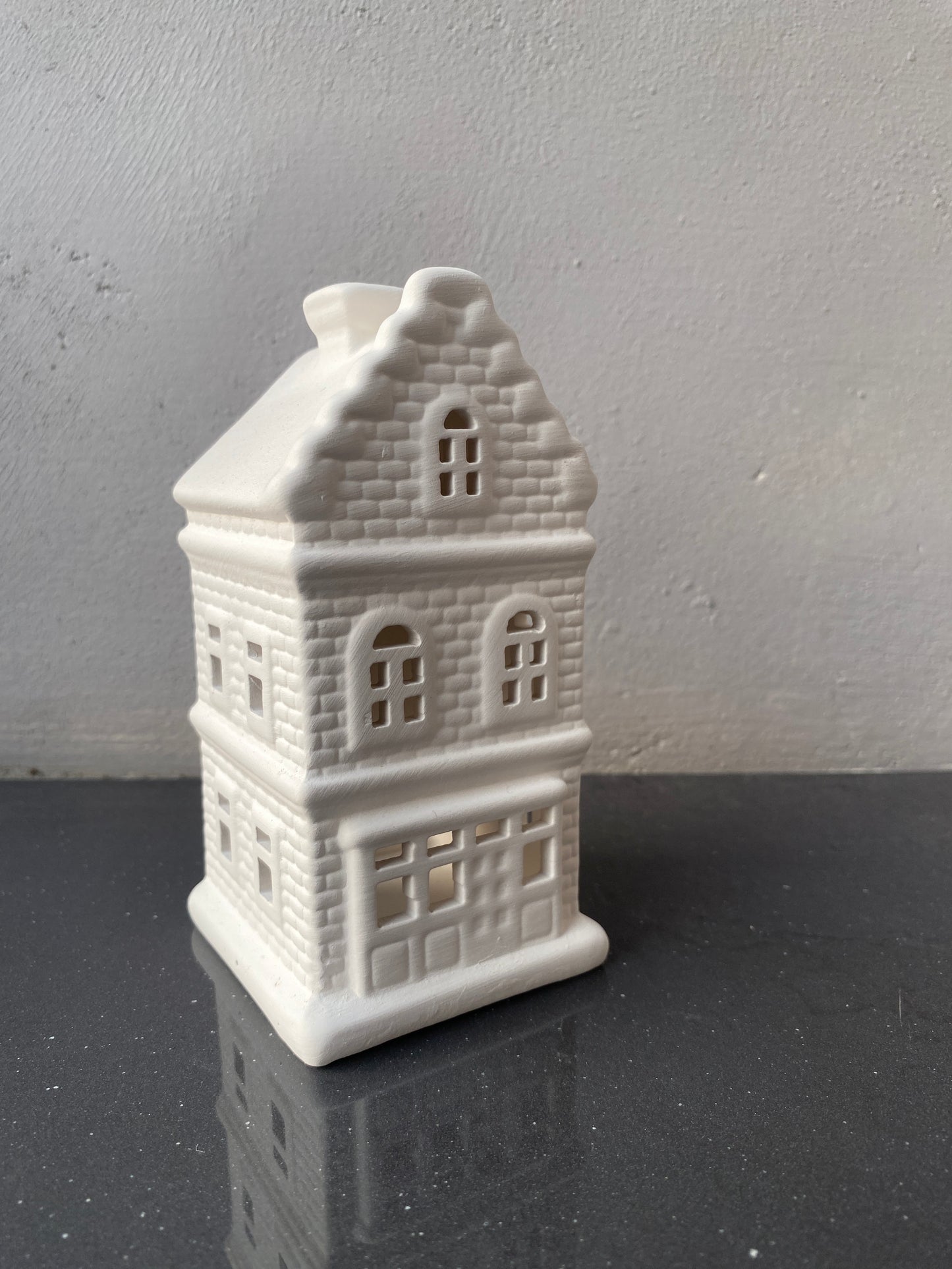 Amsterdam canal house themed Ceramic Tealight Candle White Christmas Home Decor Imported from netherlands