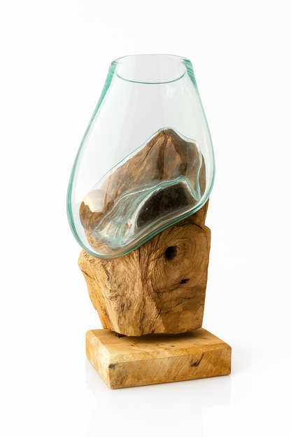 Molten Glass on teak Driftwood(rare limited edition)